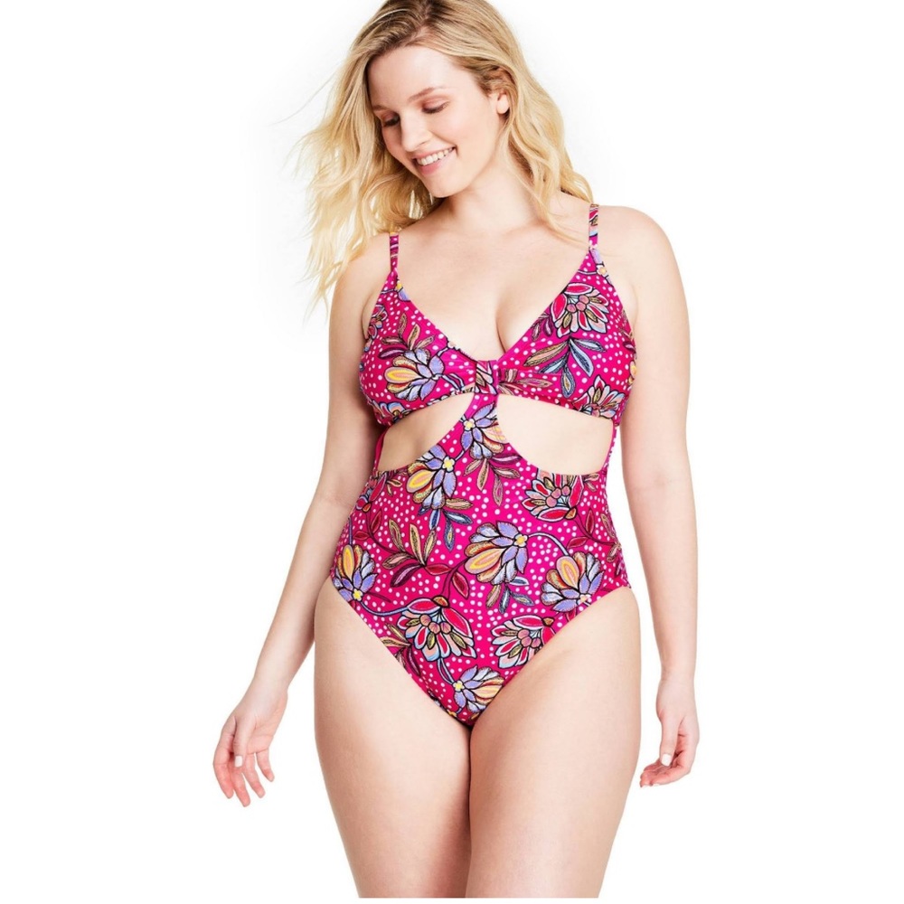 Target - One-Piece Cutout in Floral Print, XS